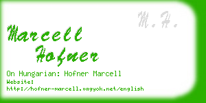 marcell hofner business card